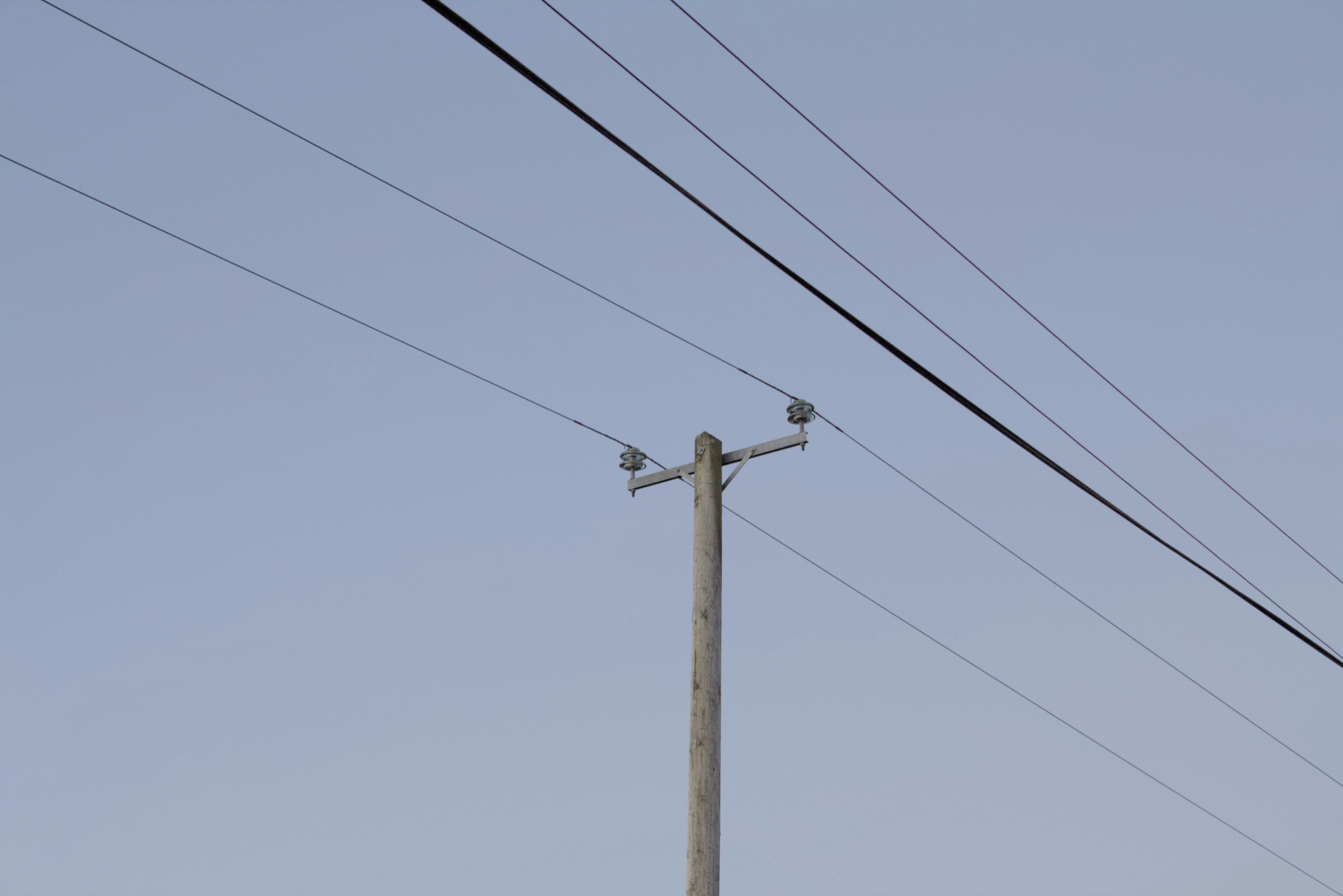 Powerlines and a deep sky